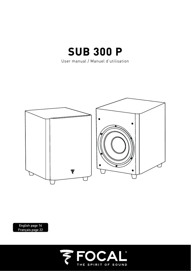 Image de la première page du manuel de l'appareil SUB 300 P