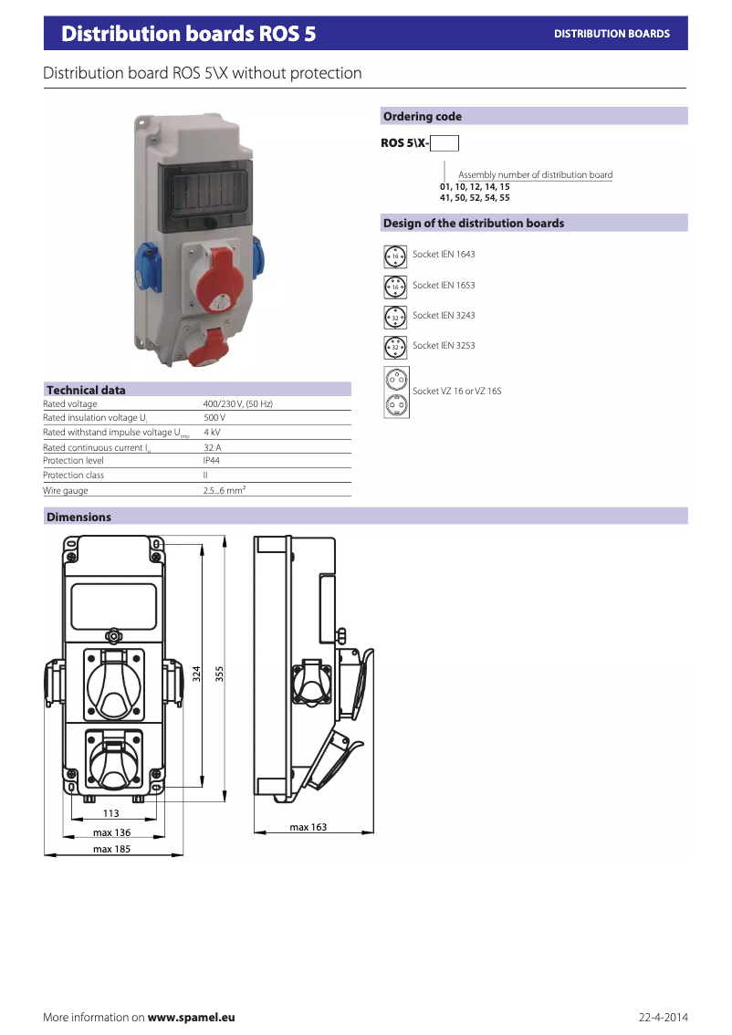Page 1 de la notice Manuel utilisateur Spamel ROS 5