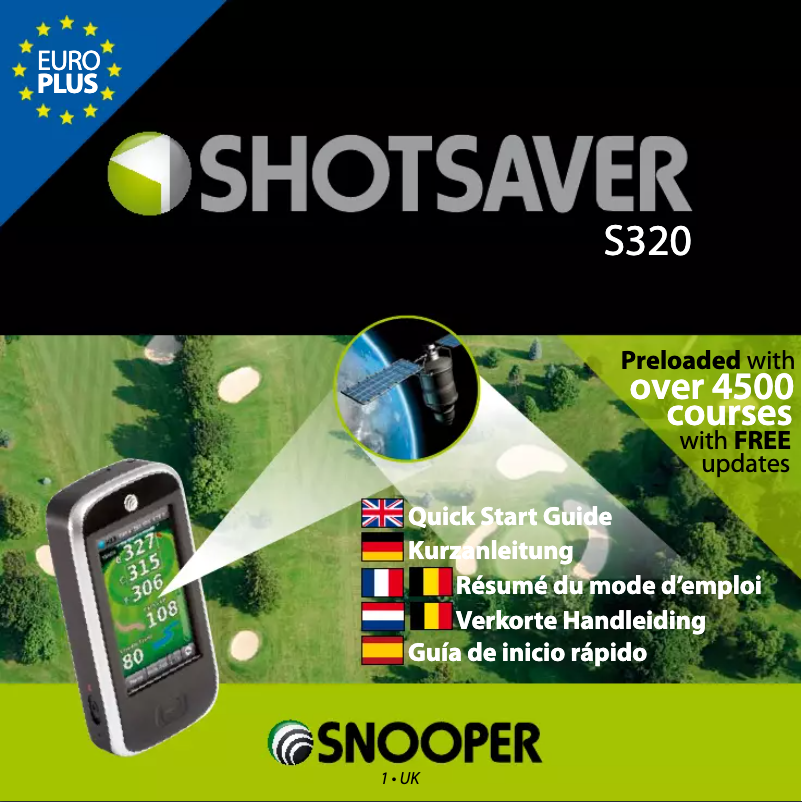 Page 1 de la notice Manuel utilisateur Snooper S320 Shotsaver