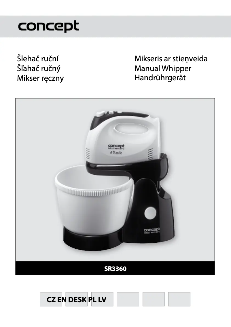 Page n°1 - Manuel utilisateur Concept SR-3360