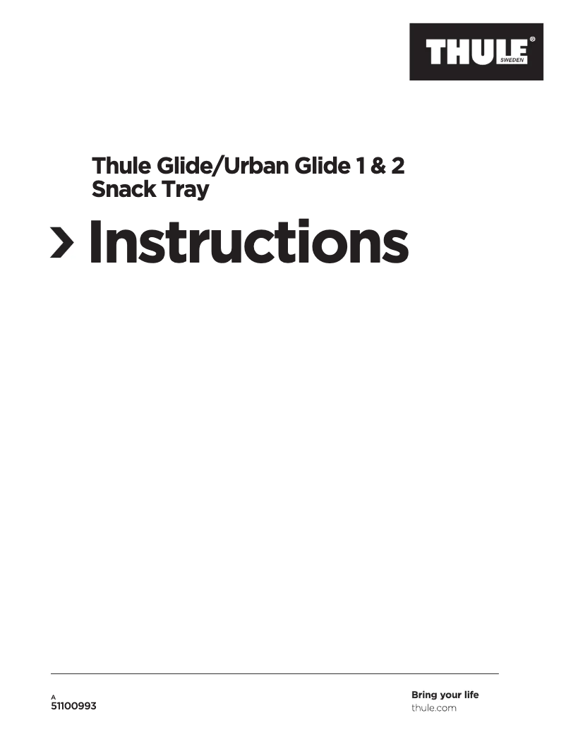 Page 1 de la notice Manuel utilisateur Thule 20110717