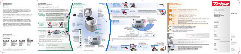 Page 1 de la notice Manuel utilisateur Trisa Boulangerie 7719