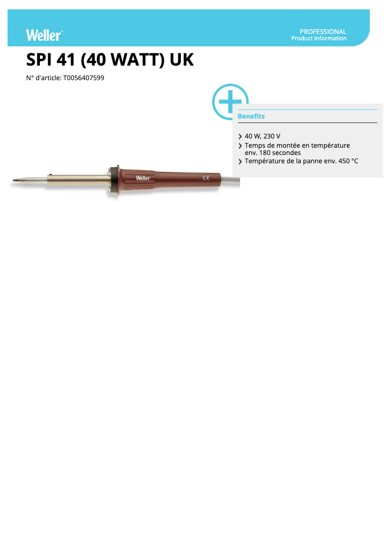 Image de la première page du manuel de l'appareil SPI 41