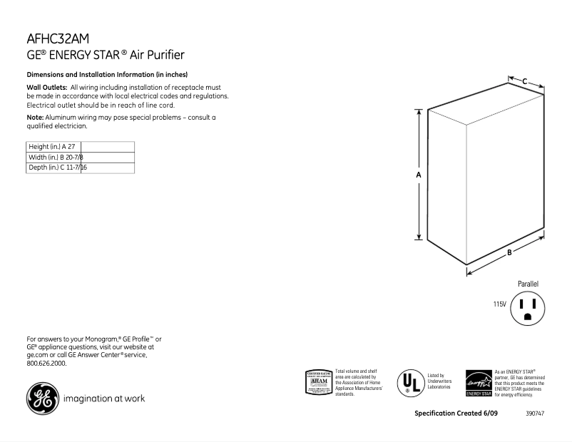 Image de la première page du manuel de l'appareil AFHC32AM