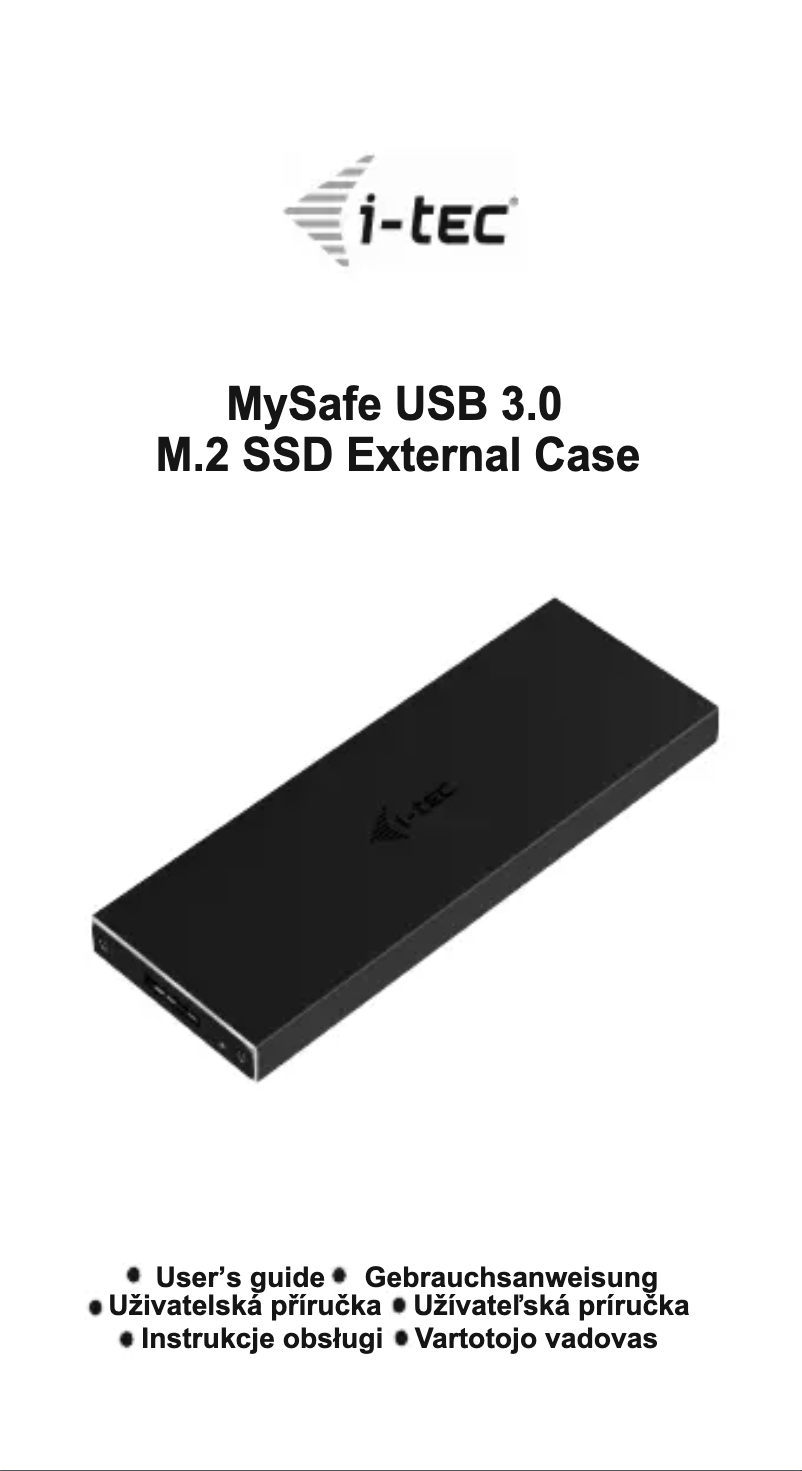 Página 1 del manual Manual de usuario i-TEC MySafe USB 3.0 M.2 SSD External Case