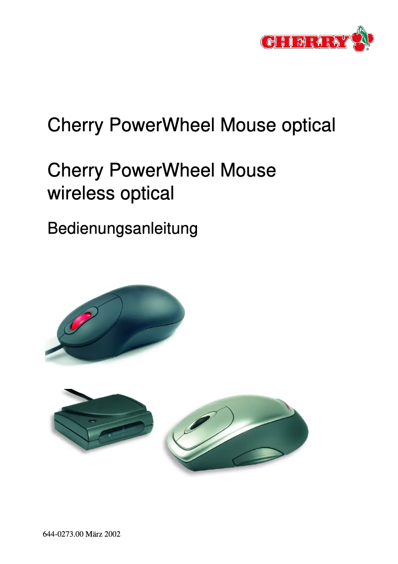 Page 1 de la notice Manuel utilisateur Cherry M-5001