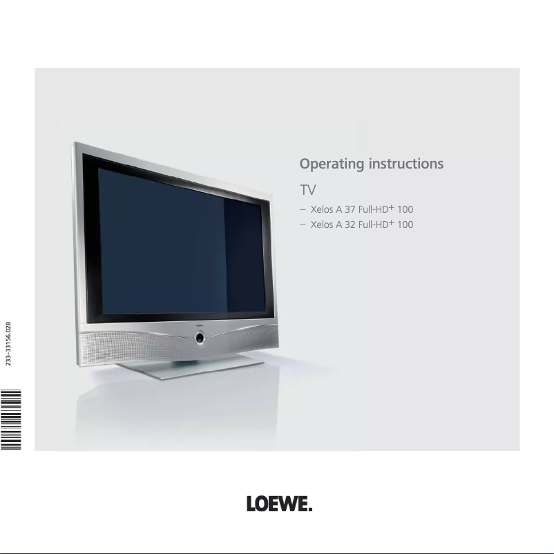 Page 1 de la notice Manuel utilisateur Loewe Xelos A 37 Full HD 100