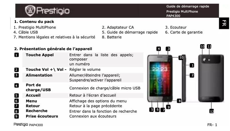 Image de la première page du manuel de l'appareil MultiPhone 4300 Duo