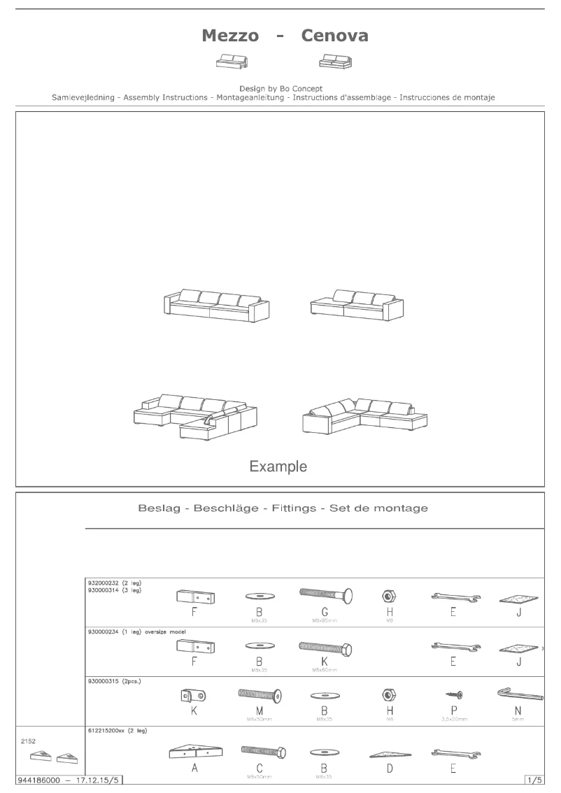 Image de la première page du manuel de l'appareil Cenova