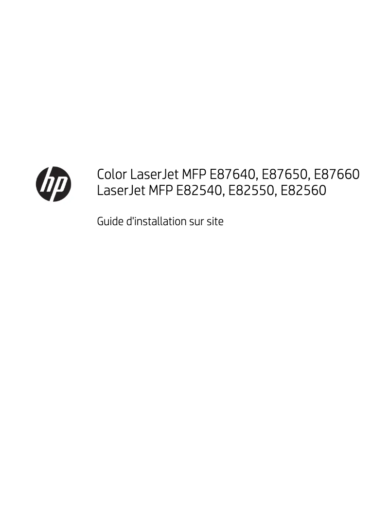 Imagen de la primera página del manual del dispositivo LaserJet Managed E87640du