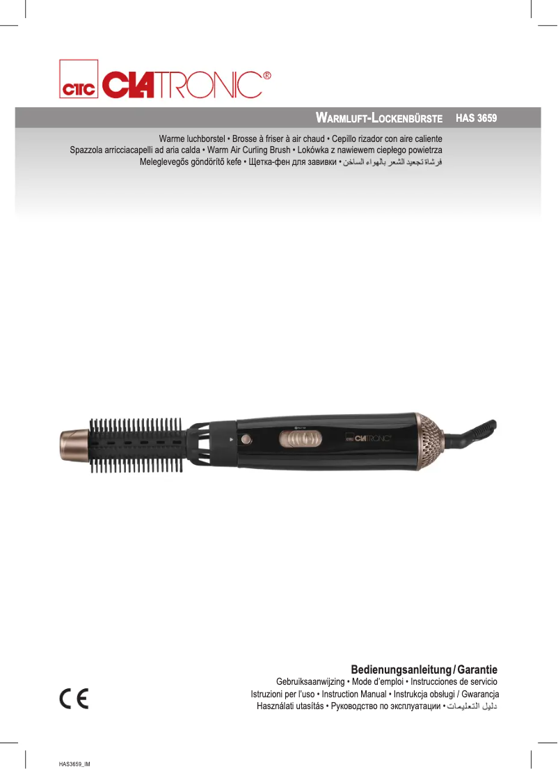 Page 1 de la notice Manuel utilisateur Clatronic HAS 3659