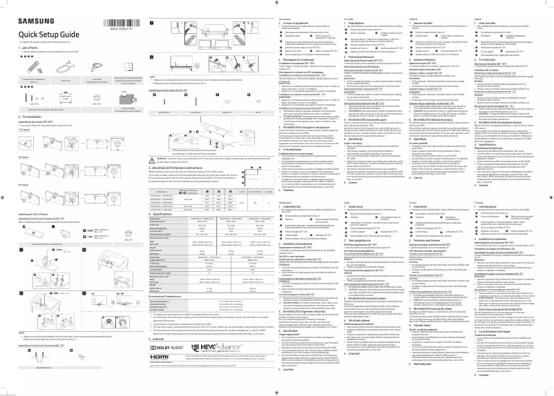Page 1 de la notice Manuel utilisateur Samsung HG55EJ690YE