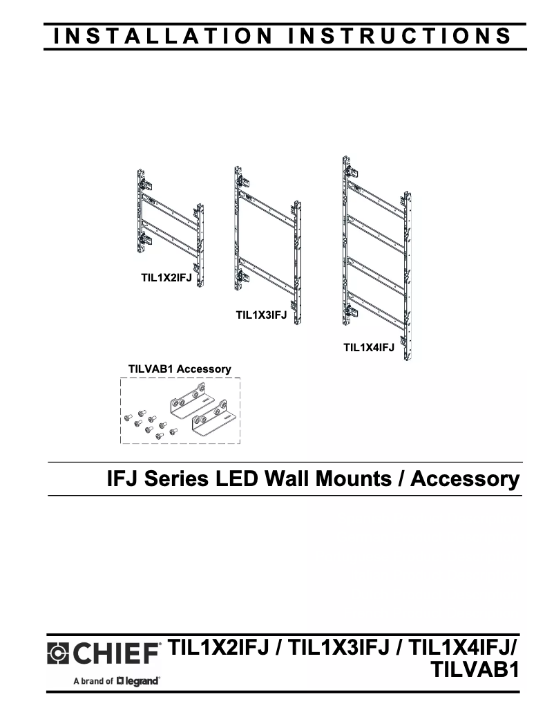 Page 1 de la notice Manuel utilisateur Chief TIL1X2IFJ