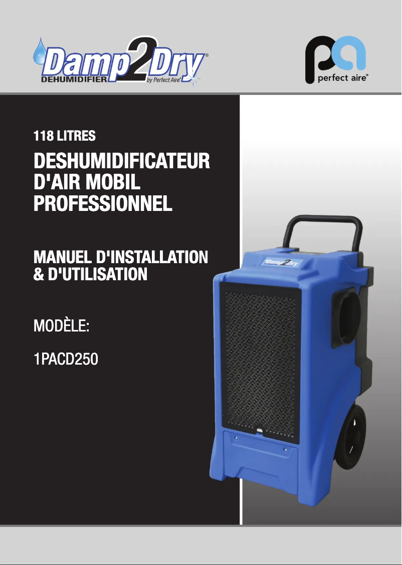 Page n°1 - Manuel utilisateur Perfect Aire 1PACD250