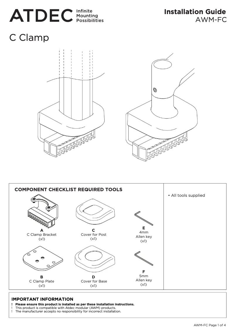 Image de la première page du manuel de l'appareil AWM