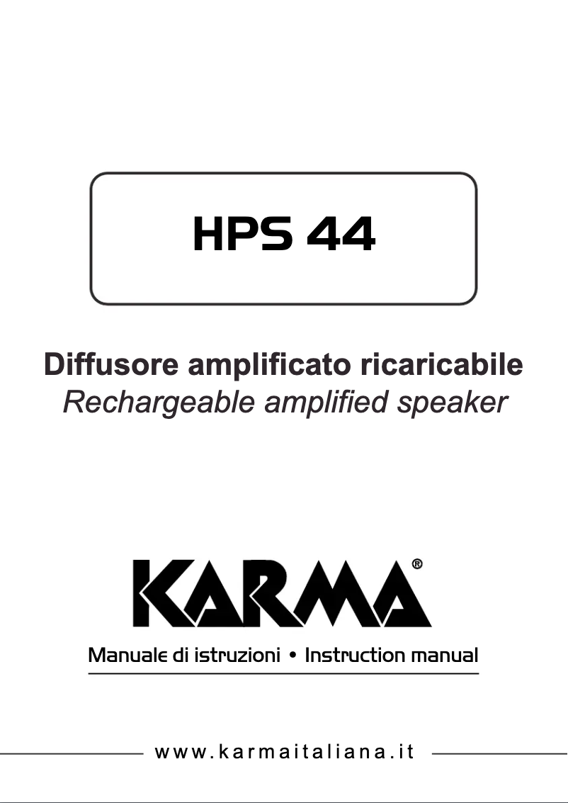 Page 1 de la notice Manuel utilisateur Karma HPS 44