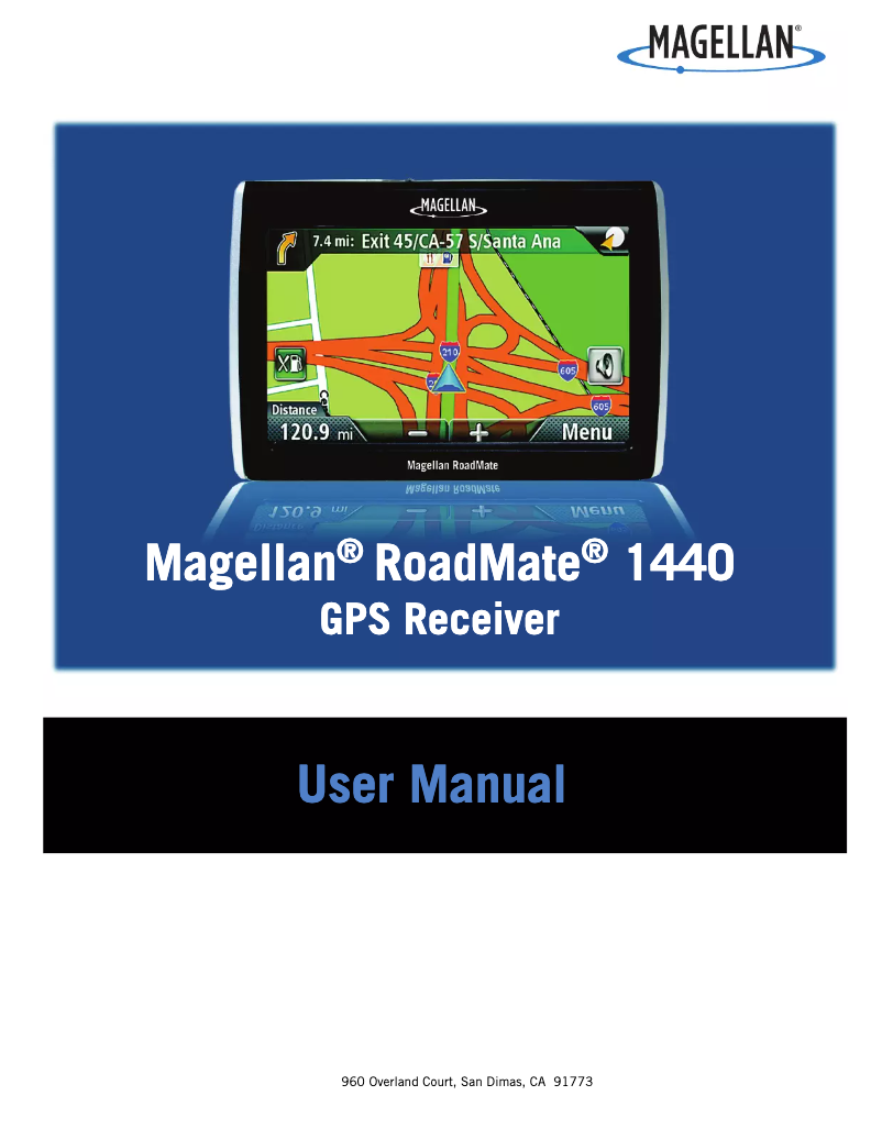 Imagen de la primera página del manual del dispositivo RoadMate 1445T
