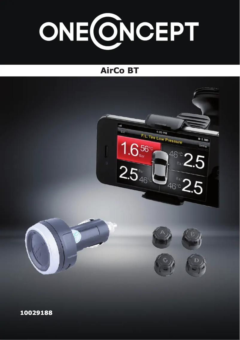 Page n°1 - Manuel utilisateur OneConcept AirCo BT