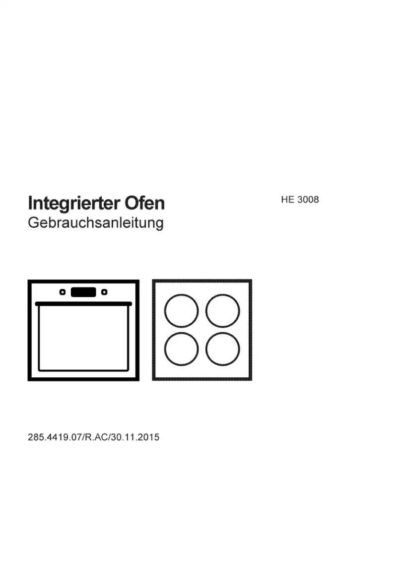 Página 1 del manual Manual de usuario Elektra Bregenz HE 3008 W