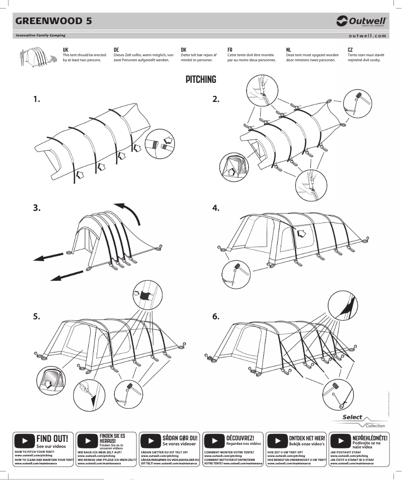 Page 1 de la notice Manuel utilisateur Outwell Greenwood 5