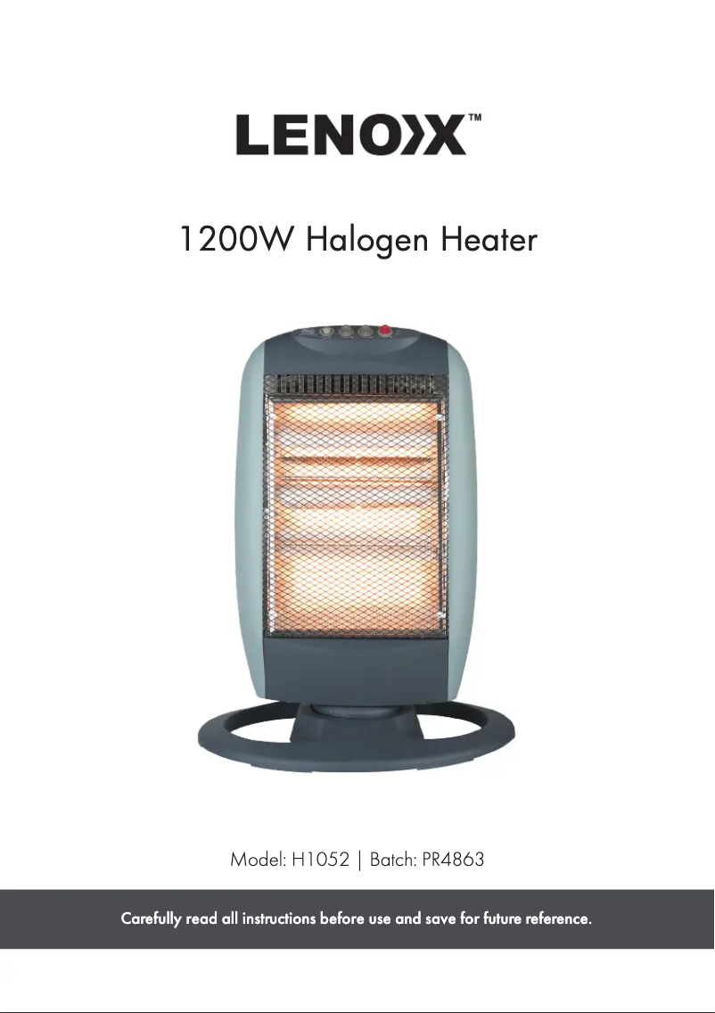 Image de la première page du manuel de l'appareil H1052