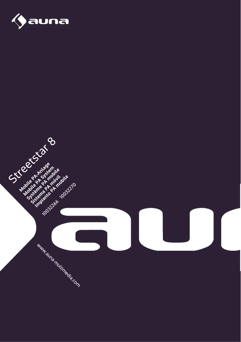 Page 1 de la notice Manuel utilisateur Auna Streetstar 8