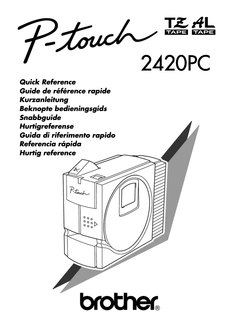 Page n°1 - Manuel utilisateur Brother P-Touch PT-2420PC
