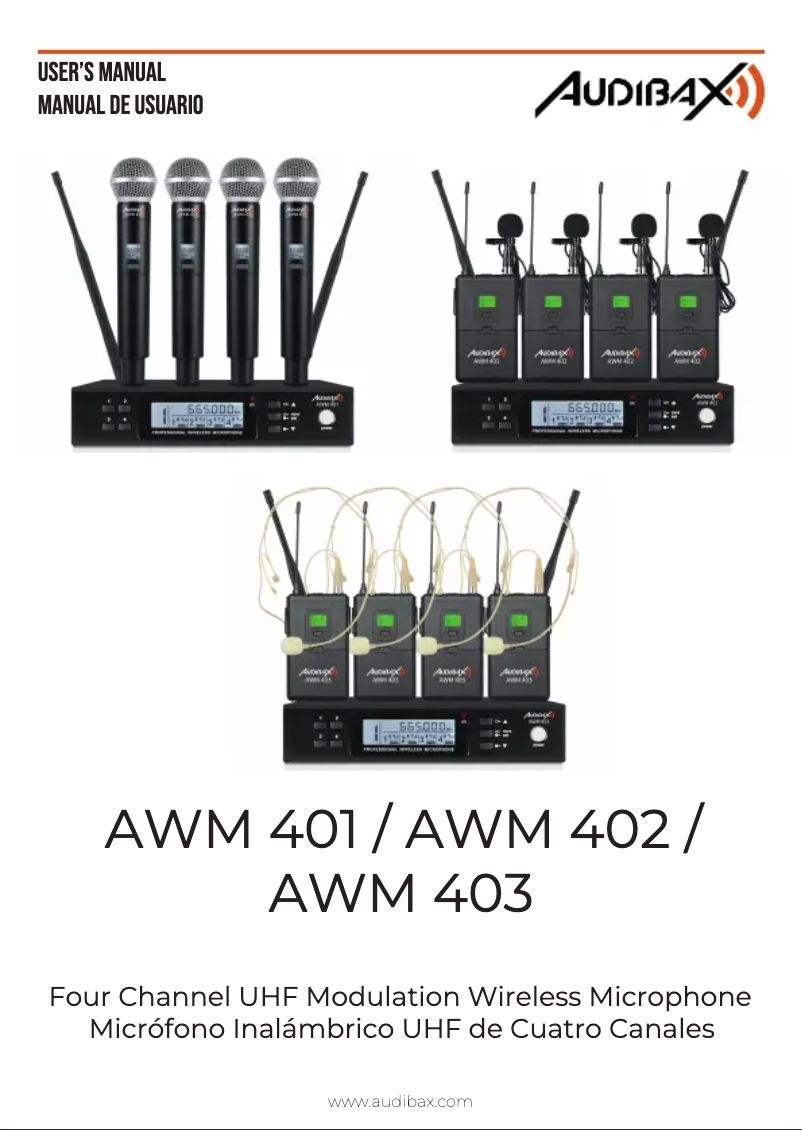 Page 1 de la notice Manuel utilisateur Audibax AWM 401