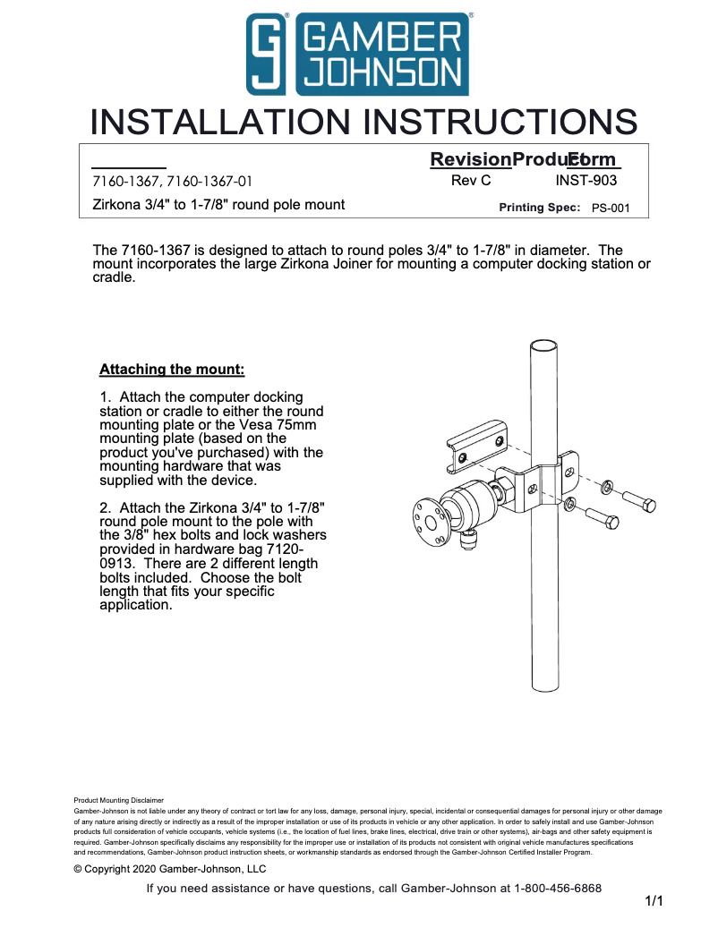 Image de la première page du manuel de l'appareil 7160-1367