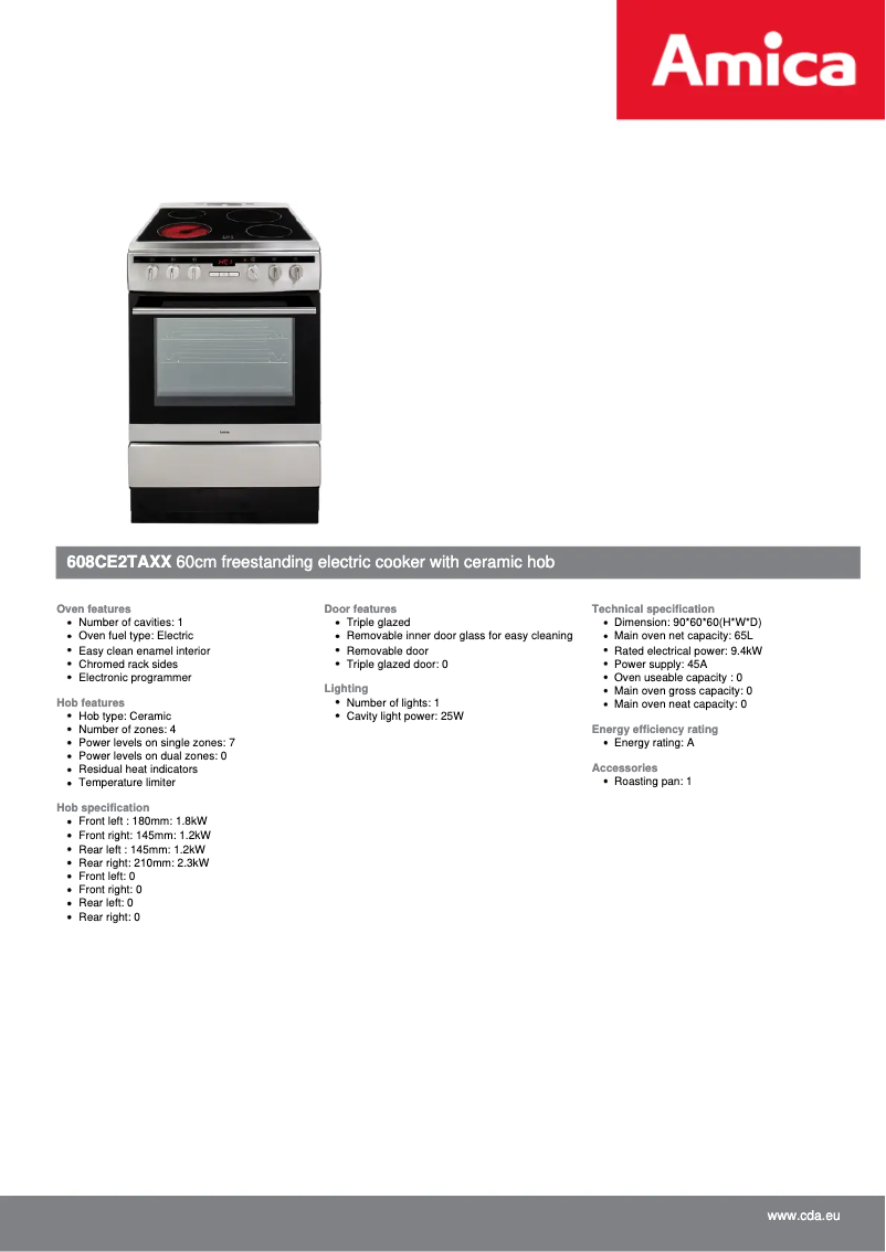 Image de la première page du manuel de l'appareil 608CE2TAXX