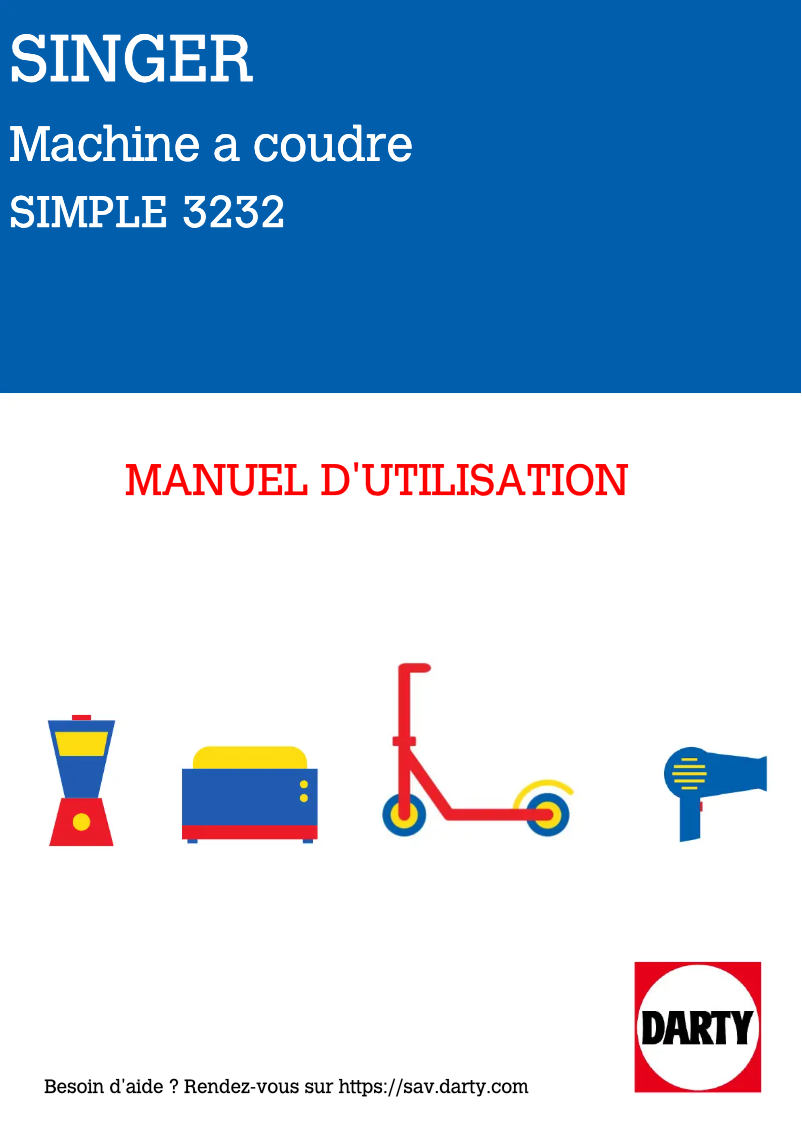 Page n°1 - Manuel utilisateur Singer Simple 3232