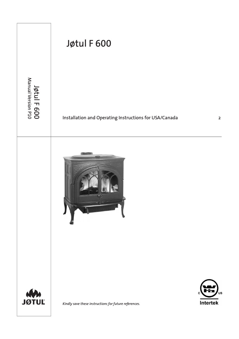 Image de la première page du manuel de l'appareil F 600 FIRELIGHT CB