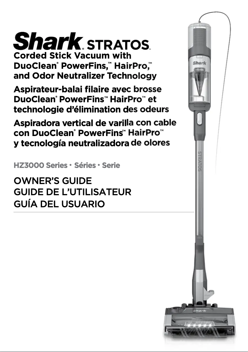 Image de la première page du manuel de l'appareil Stratos HZ3002