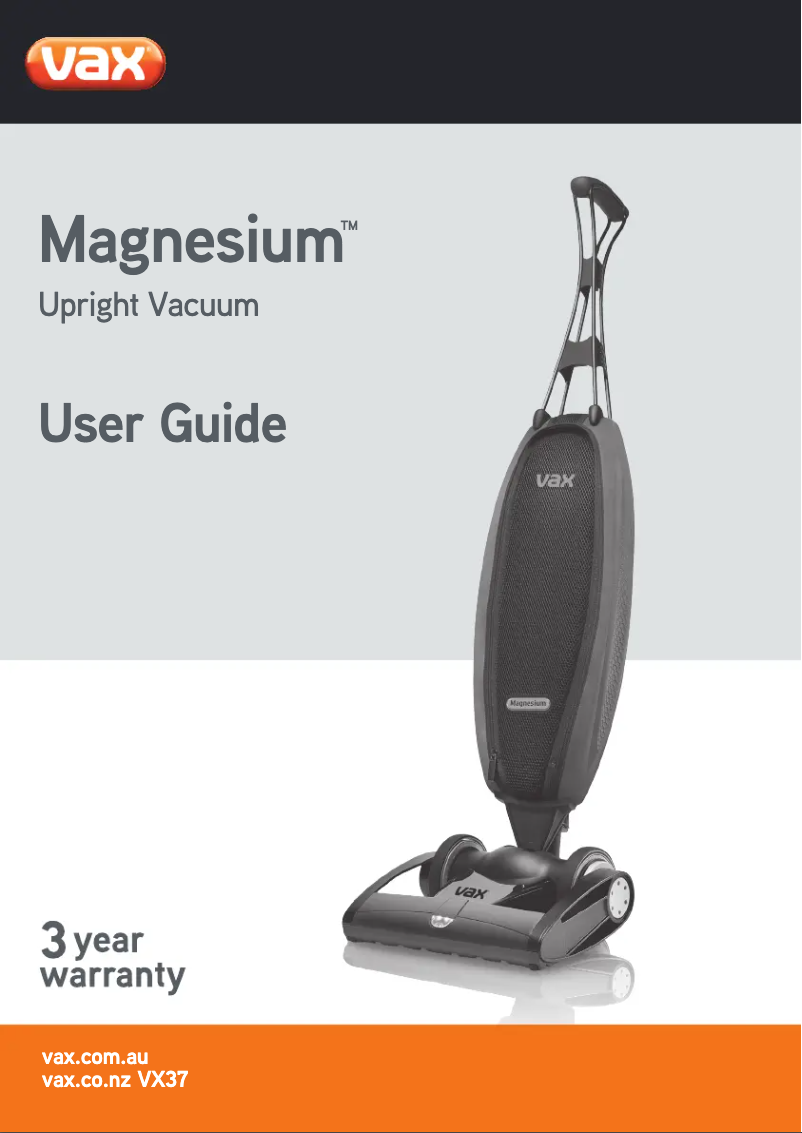 Imagen de la primera página del manual del dispositivo Magnesium VX37
