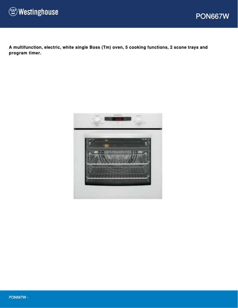 Image de la première page du manuel de l'appareil PON667W