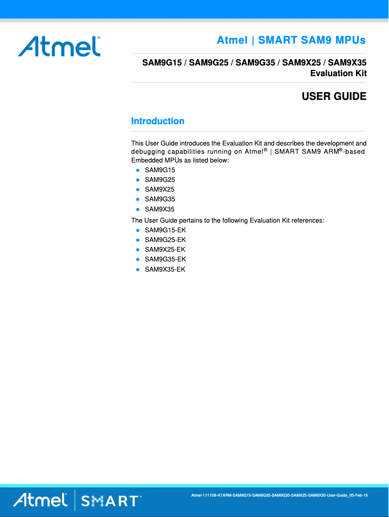 Page 1 de la notice Manuel utilisateur Microchip AT91SAM9X25