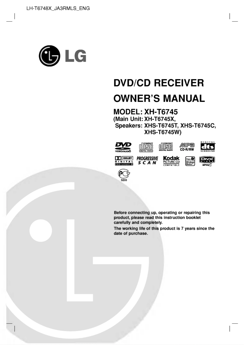 Page 1 de la notice Manuel utilisateur LG XH-T6745X