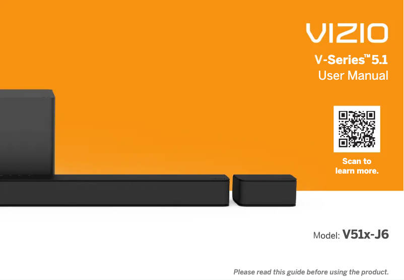 Page 1 de la notice Manuel utilisateur VIZIO V51x-J6