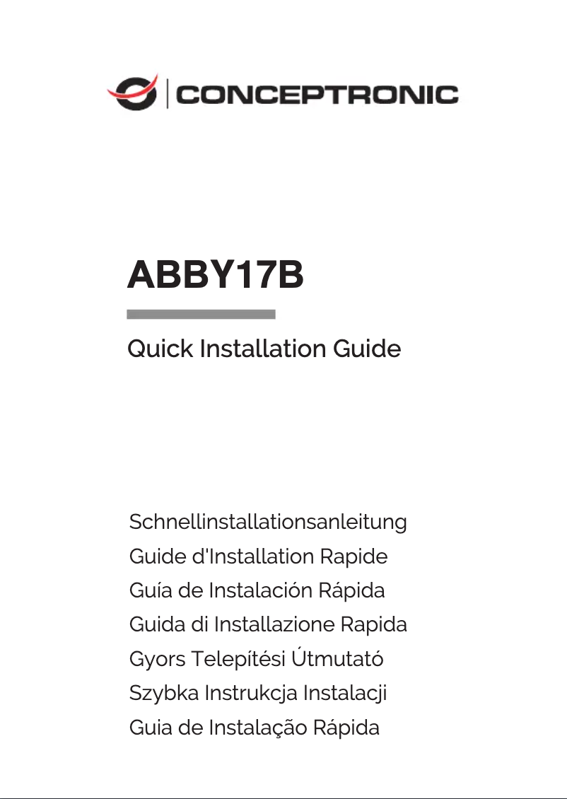 Page n°1 - Manuel utilisateur Conceptronic ABBY17B