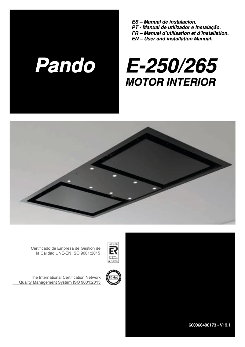 Image de la première page du manuel de l'appareil E-250