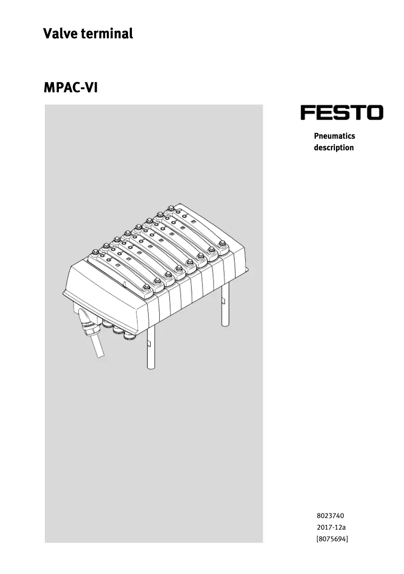 Page 1 de la notice Manuel utilisateur Festo MPAC-VI