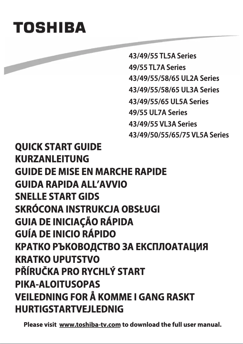 Página 1 del manual Manual de usuario Toshiba 55UL3A63
