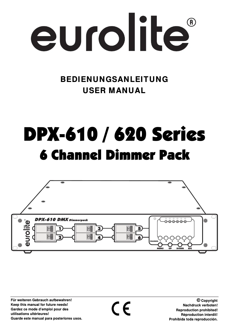 Page 1 of the manual User Manual Eurolite DPX-610 MP