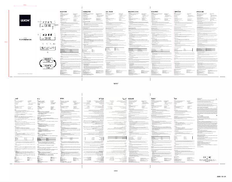 Page n°1 - Manuel utilisateur Lexon Flip Premium