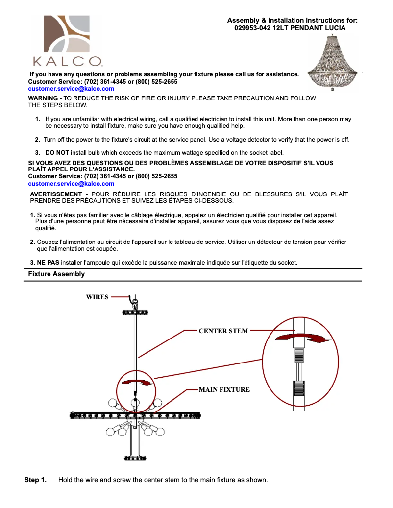 Image de la première page du manuel de l'appareil Lucia 029953-042