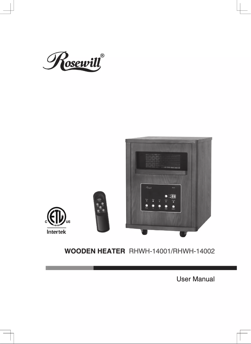 Page 1 de la notice Manuel utilisateur Rosewill RHWH-14002