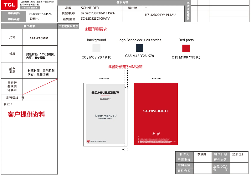Página 1 del manual Manual de usuario Schneider SC-LED32SC400ATV