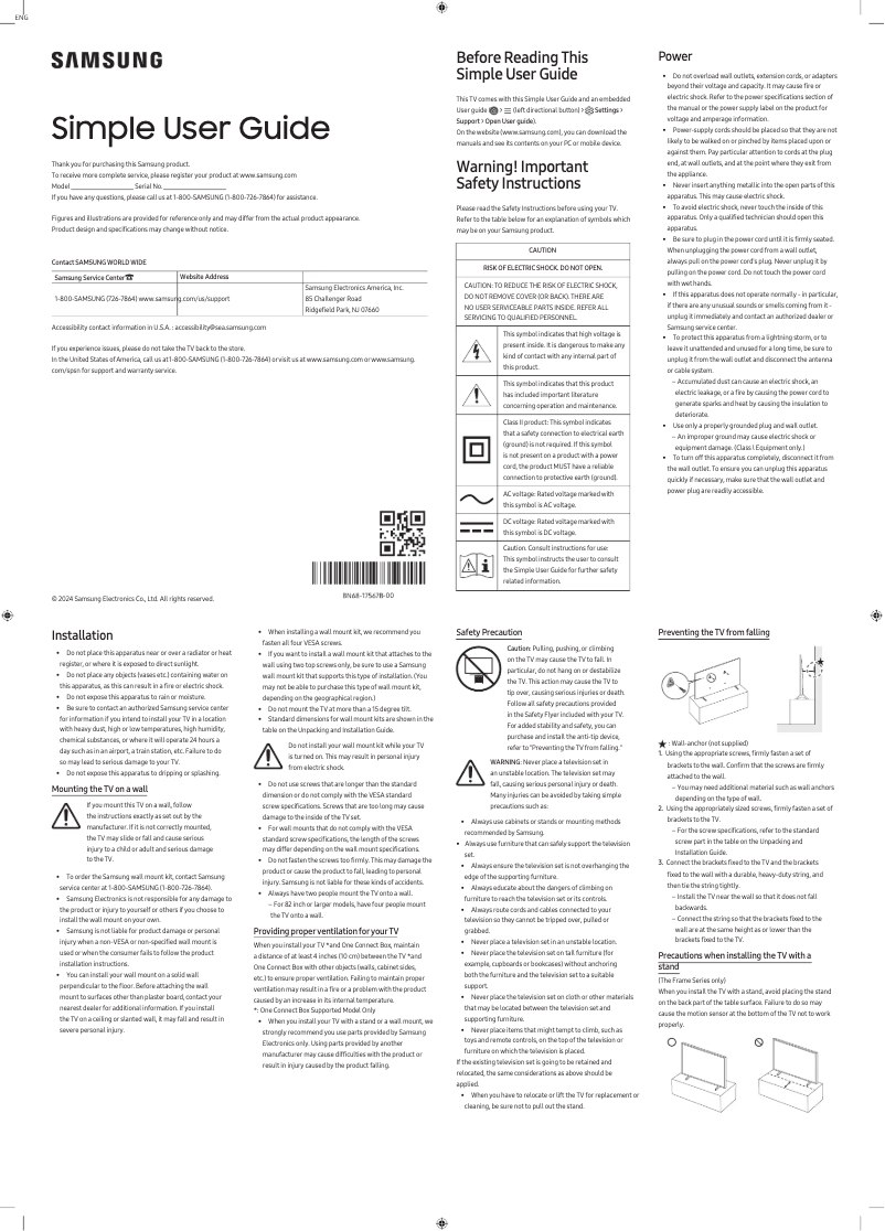 Page 1 de la notice Manuel utilisateur Samsung UN43DU8000