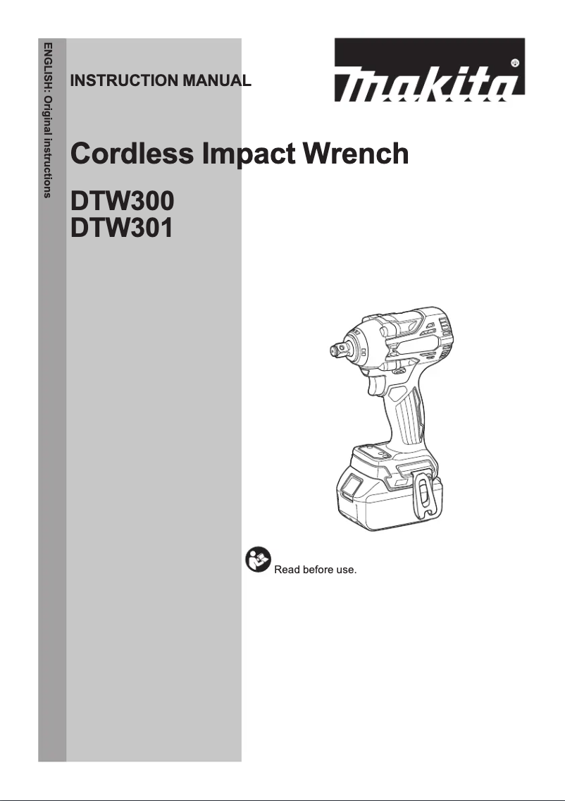 Page n°1 - Manuel utilisateur Makita DTW300TX2