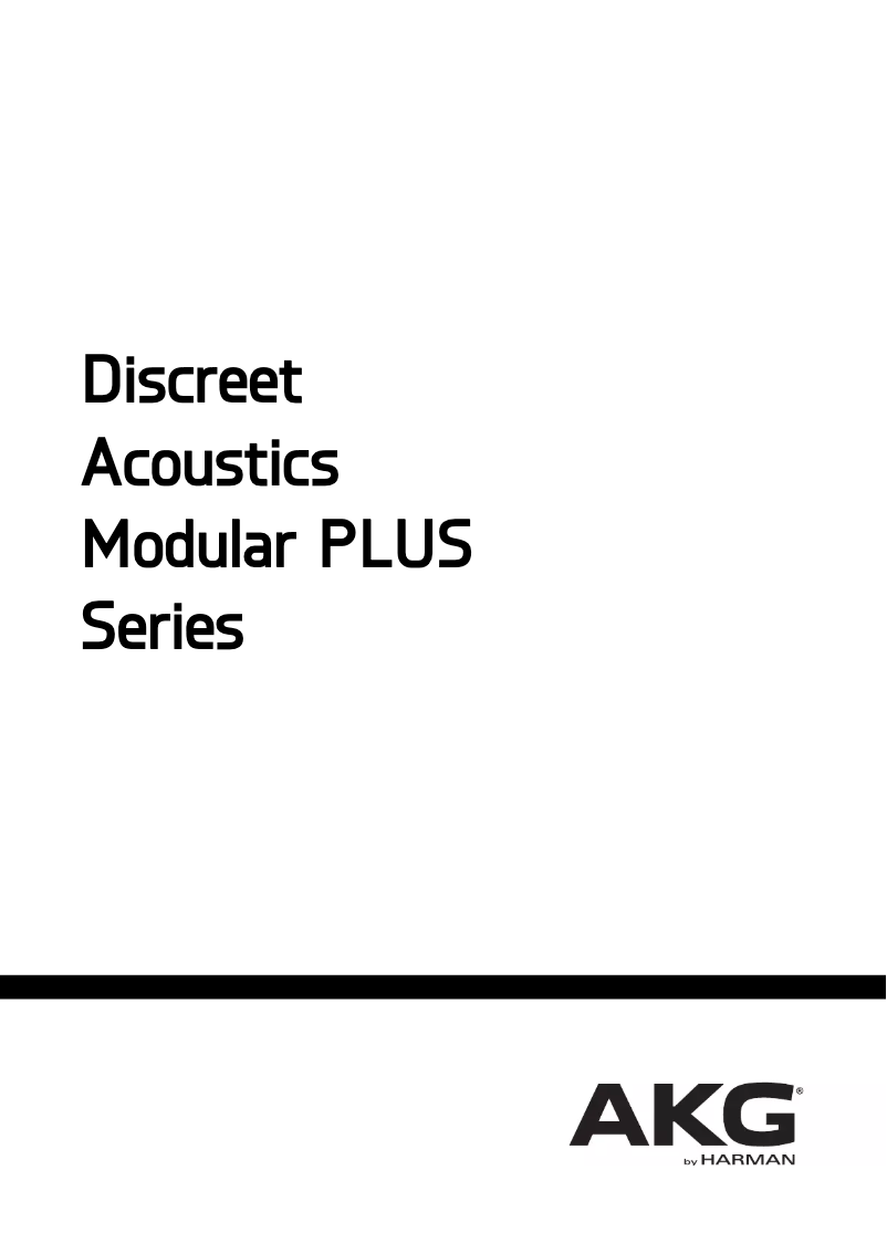 Page n°1 - Manuel utilisateur AKG HM1000 M